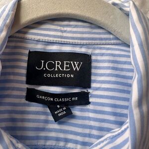 J. Crew Men’s Light Blue & White Striped Dress Shirt - Classic Fit